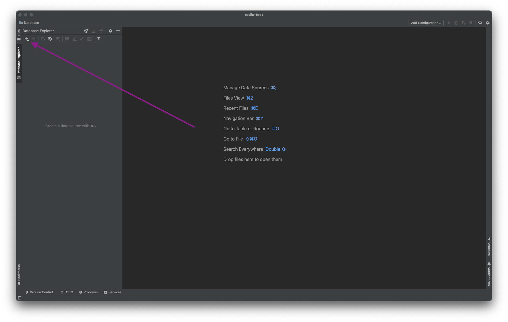 JetBrains Add Database