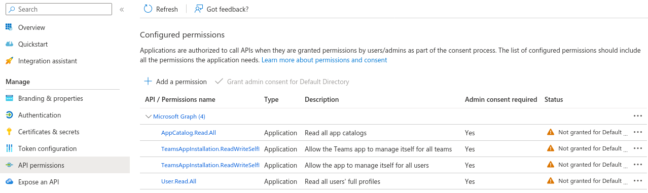 Specify App Permissions